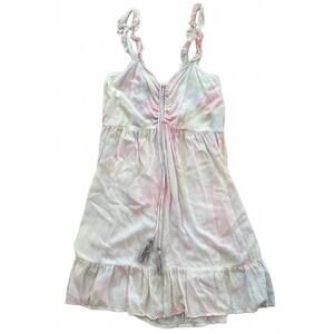 NWT RAVIYA Pink Blue Pastel Sleeveless Spaghetti Strap Dress Cover-Up Swim S